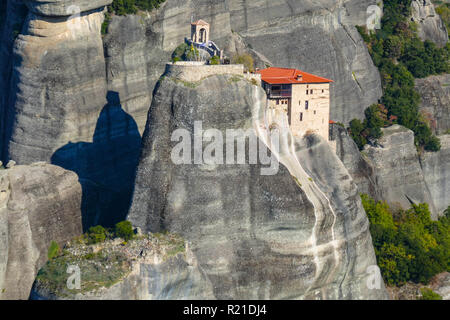 Agios Nikolaos-Kloster, Meteora, UNESCO-Weltkulturerbe, Konglomerat Türme und Klöster, Griechenland Stockfoto