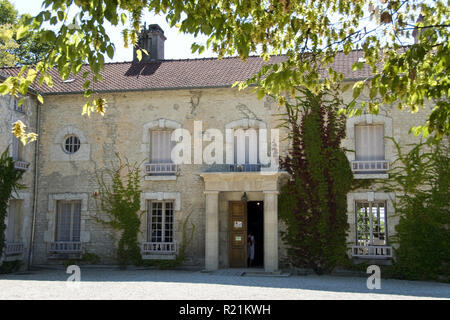La Boisserie war die Heimat des französischen Präsidenten und General Charles de Gaulle in Vitry-le-François, Haute-Marne, Frankreich. Stockfoto