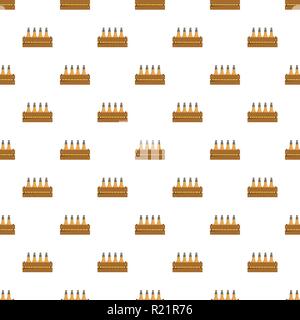 Kasten Bier Muster nahtlose im flachen Stil für jedes Design Stock Vektor