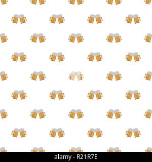 Bierkrug Muster nahtlose im flachen Stil für jedes Design Stock Vektor