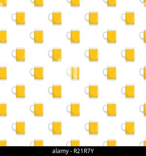 Pint Bier Muster nahtlose im flachen Stil für jedes Design Stock Vektor