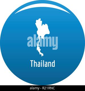 Thailand Karte in Schwarz. Einfache Abbildung von Thailand Karte Vektor auf weißem Hintergrund Stock Vektor