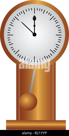 Pendeluhr auf weißem Hintergrund Vector Illustration Stock Vektor