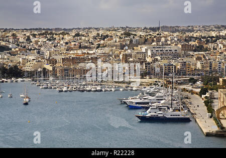 Damm in Sliema (Tas-Sliema). Malta Insel Stockfoto