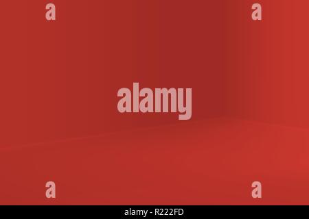 Leere show Zimmer mit Platz Ecke. 3D-Vektor illustration Stock Vektor