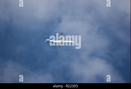 Chiangmai, Thailand - 11 November 2018: RDPL -34174 ATR 72-500 von Lao Airlines. Im Flug von Chiang Mai nach Luang Prabang. Stockfoto