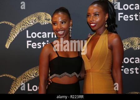 LOCARNO, Schweiz - 11.August 2018: Gäste besucht die Auszeichnungen Nacht des 71. Filmfestival Locarno (Foto: Mickael Chavet) Stockfoto