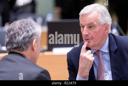 Belgien, Brüssel, Europäische Union: Michel Barnier, Chefunterhändler der EU für Brexit, 2018/02/27. Stockfoto