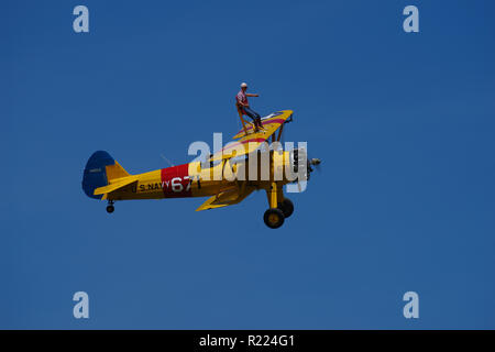 Boeng Stearman G-CGPY in Breighton Stockfoto