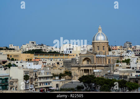 Blick auf St. Joseph Kirche in Kalkara, Malta Stockfoto