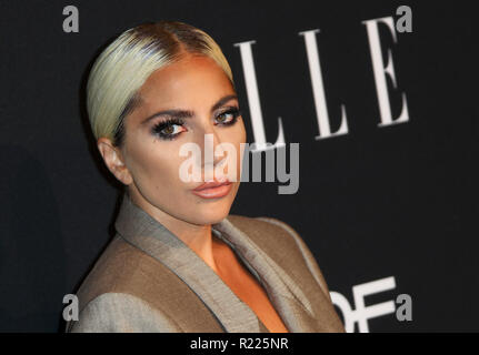 ELLE 25 Jahre Frauen in Hollywood 2018 zu Feiern im Four Seasons Beverly Hills in Los Angeles, Kalifornien statt. Mit: Lady Gaga Wo: Los Angeles, Kalifornien, Vereinigte Staaten, wenn: 15 Okt 2018 Credit: Adriana Barraza/WENN.com M. Stockfoto