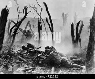 Männer des 23. Infanterieregiments in Frankreich an der Westfront, während Weltkrieges einer 1918 Stockfoto