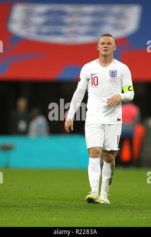London, Großbritannien. 15. November 2018. Wayne Rooney von England nach der internationalen Freundschaftsspiel zwischen England und USA im Wembley Stadium am 15. November 2018 in London, England. (Foto von Matt Bradshaw/phcimages) Credit: PHC Images/Alamy leben Nachrichten Stockfoto