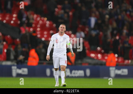 London, Großbritannien. 15. November 2018. Wayne Rooney England - England v United States, Internationale Freundlich, Wembley Stadion, London - 15. November 2018 Credit: Richard Calver/Alamy leben Nachrichten Stockfoto