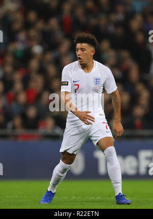 London, Großbritannien. 15. November 2018. Jadon Sancho von England - England v United States, Internationale Freundlich, Wembley Stadion, London - 15. November 2018 Credit: Richard Calver/Alamy leben Nachrichten Stockfoto