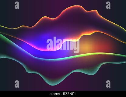 Abstrakte Schallwellen licht Equalizer. Cool Hintergrund für Web oder Print, hellen Wellen. Stock Vektor