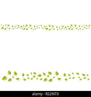 Blätter zur Dekoration für Web und Print illsutration. Vecotor cartoon Frühling grüne Blätter. Stock Vektor