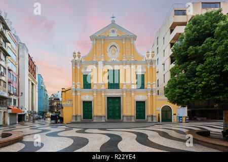 St. Dominic's Kirche, Kirche in der Mitte von Senado Platz, Macau, China. Stockfoto