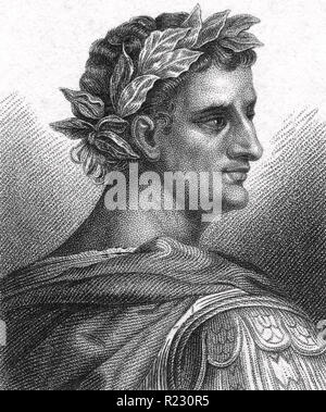 CLAUDIUS (10 V.CHR.-54 N.CHR.) aus dem frühen 19. Jahrhundert Gravur Stockfoto