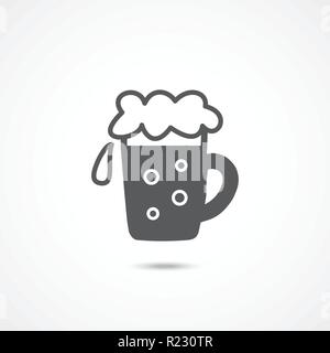 Bier-flach-Symbol Stock Vektor