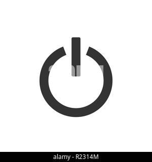 Shutdown Icon, Symbol, auf Abmelden. Vector Illustration Flach Stock Vektor