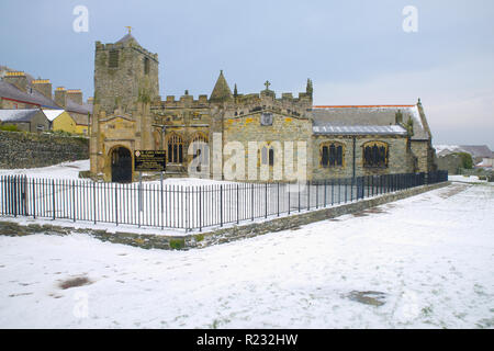 St Cybi's Kirche, Holyhead, Anglesey, Stockfoto