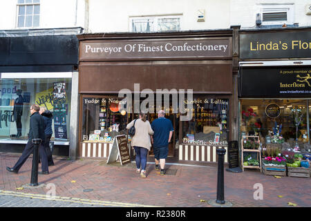 Alte Sweet Shop, Herr Simms, ashford High st., Kent, Großbritannien Stockfoto