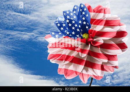 Kunst USA-Flagge auf dem Hintergrund von Sky Stockfoto