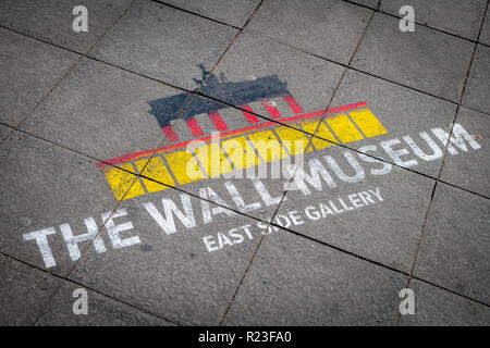 Die Mauer Museum - East Side Gallery, Berlin, Deutschland Stockfoto