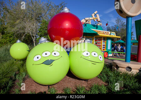 Toy Story in Disney's Hollywood Studios Theme Park in Orlando, Florida Stockfoto