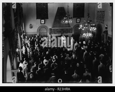 Die neue Ära in Palästina. Die Ankunft von Sir Herbert Samuel. Einweihung der zivilen Verwaltung, in Palästina. 1920 Stockfoto