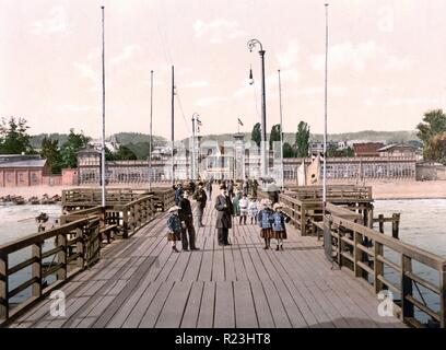 Strand, Zoppot, Westpreußen, Deutschland (Sopot, Polen) 1890 Stockfoto