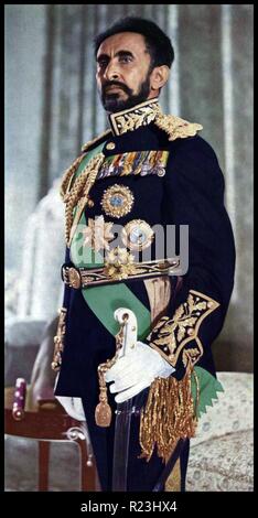 Haile Selassie I, (1975); geboren Tafari Makonnen Woldemikael, war Äthiopien Regent von 1916 bis 1930 und Kaiser von Äthiopien von 1930 bis 1974 Stockfoto