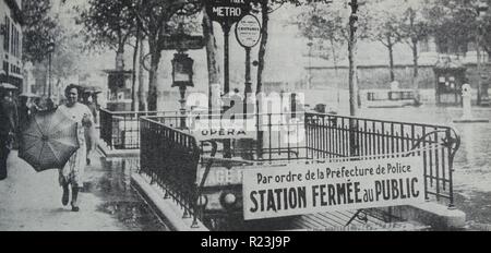 U-Bahnstation ist während Weltkrieges zwei geschlossen; Paris Frankreich 1940 Stockfoto