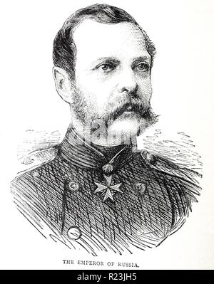 Porträt von Kaiser Alexander III von Russland (1845-1894) Kaiser von Russland, König von Polen und Großfürst von Finnland. Datiert 1890 Stockfoto