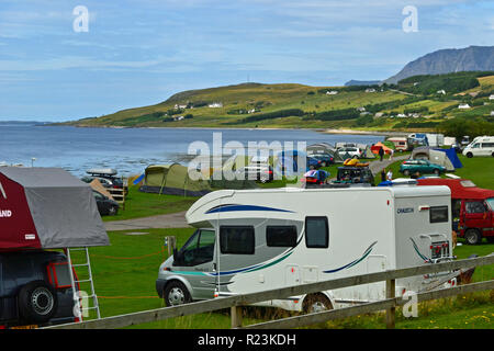 Broomfield Holiday Park, Ullapool, Schottland, Großbritannien. Stockfoto