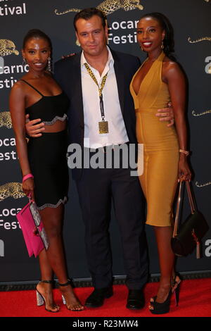 LOCARNO, Schweiz - 11.August 2018: Gäste besuchen das Filmfestival Locarno Closing Ceremony (Ph: Mickael Chavet) Stockfoto