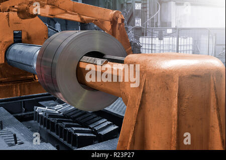 Rollen aus Stahlblech verpackt, rollte kalten Stahl-coils Stockfoto