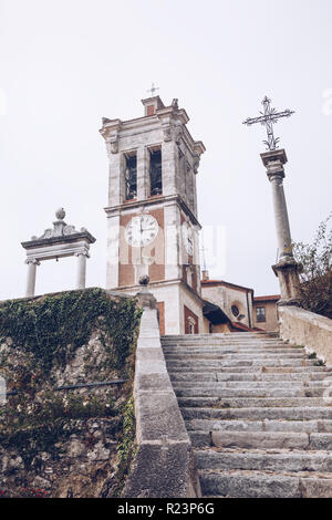 Letzte Kapelle in den heiligen Weg Heiligtum der Sacro Monte di Varese Italien. Stockfoto