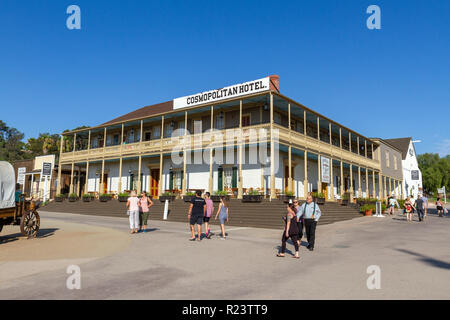 Das Cosmopolitan Hotel und Restaurant in der Old Town San Diego State Historic Park, San Diego, California, United States. Stockfoto