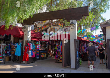 Eingang in die Altstadt Markt, Old Town San Diego State Historic Park, San Diego, California, United States. Stockfoto