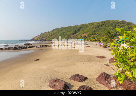 Wagh Colamb Strand, Arambol, Goa, Indien, Asien Stockfoto