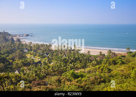Ansicht der Vagator Beach, Goa, Indien, Asien Stockfoto