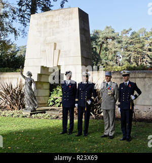 Sa. 10. Nov 2018. Französischer Botschafter Jean-Pierre Jouyet an der Freien französischen militärischen Bereich zu einer Trauerfeier & Award militärische Medaillen führen. Stockfoto