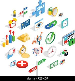 Swap Symbole gesetzt, isometrische Stil Stock Vektor