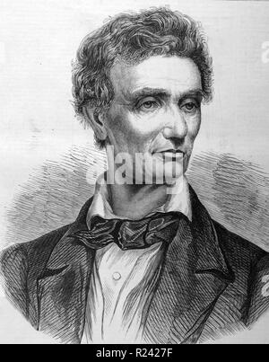 Kupferstich von Abraham Lincoln (1809-1865), Illinois, Präsidenten der Vereinigten Staaten. Vom 1860 Stockfoto