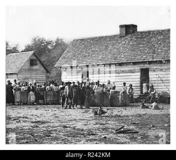 Ehemalige Sklaven auf einer Plantage in Beaufort, South Carolina, 1862 Stockfoto