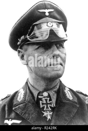 Erwin Johannes Eugen Rommel (15. November 1891 - vom 14. Oktober 1944), im Volksmund als die Wüste Fox bekannt Stockfoto
