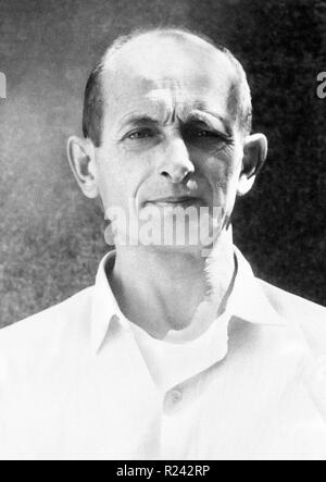 Otto Adolf Eichmann (1906-1962), deutscher SS-Oberstleutnant. großen Veranstalter des Holocaust während des Zweiten Weltkrieges. Stockfoto