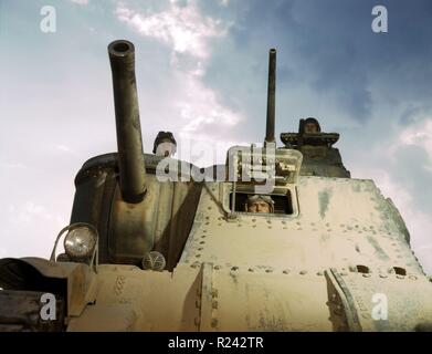 Weltkrieg zwei M3 mittlerer Panzer und die US-Armee Besatzung, Fort Knox, Kentucky, USA, Juni 1942 Stockfoto